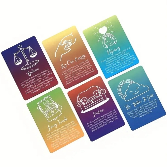 New Mini Mindful Messages Deck with Gifted Velvet Carrying Pouch - Picture 3 of 5